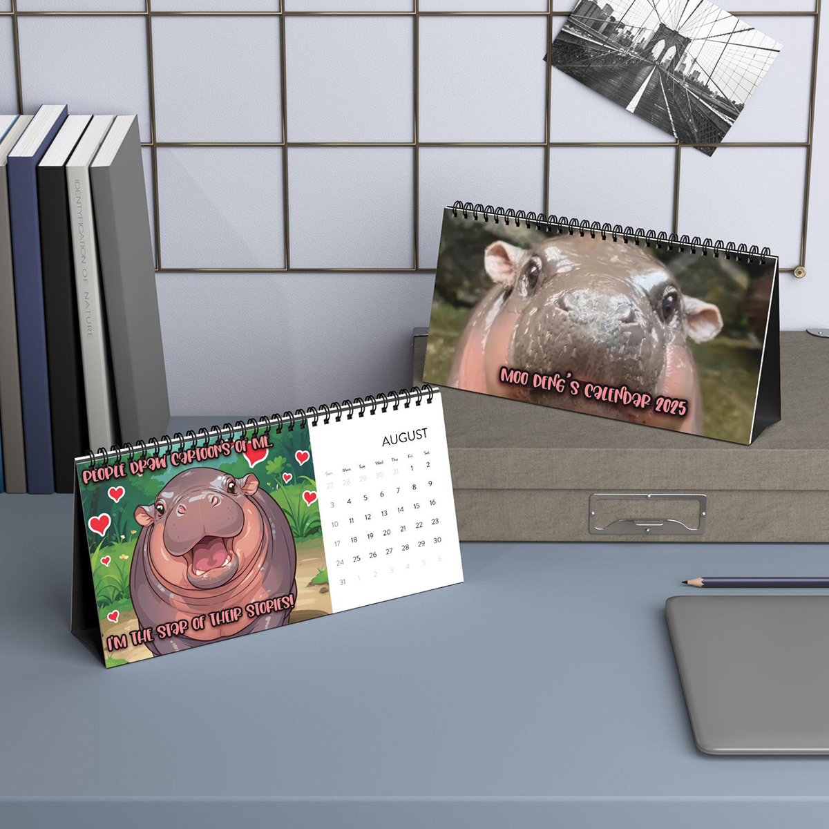 🦛Moo Deng Calendar | 2025 Desktop Calendar
