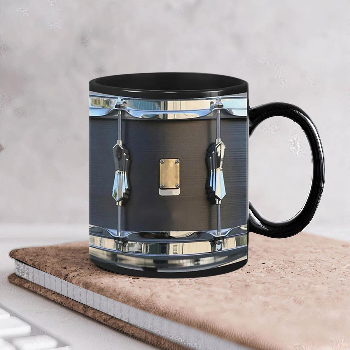🥤Black Vintage Drum Mug