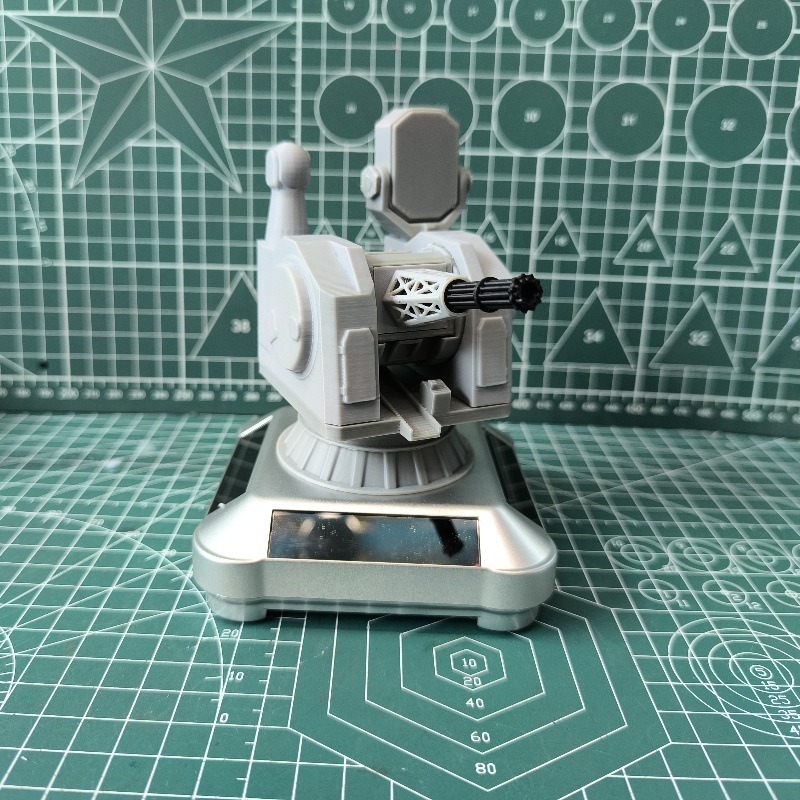  3D-Printed Solar-Powered Military Model Rotating Ornament