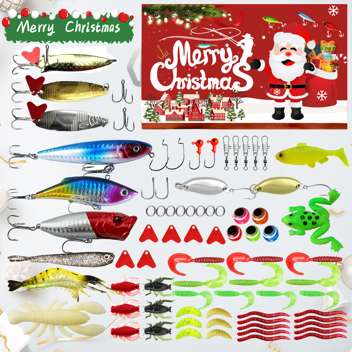 🎅Early Christmas 49%OFF🎅24Pcs Fishing Lures Christmas Advent Calendar