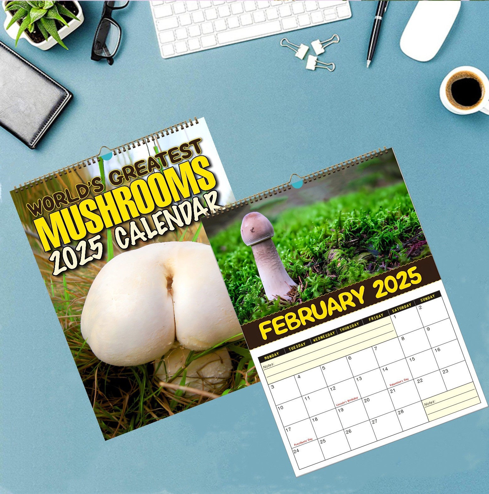 🎅Early Christmas 49%OFF🎅 World's Greatest Mushrooms - 2025 Wall Calendar 
