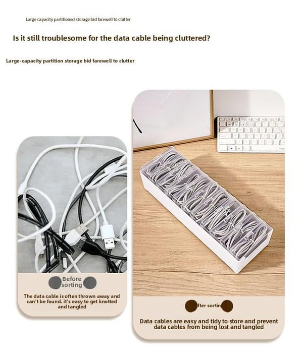 Cable Management Box Set | Hidden Charging & Tidy Desktops | Durable PP Storage for Home & Office