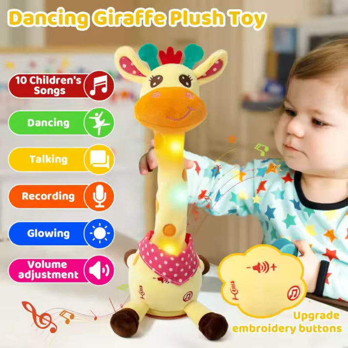 🎵 Musical Dancing Giraffe Toy 🦒 | Sings, Dances & Repeats What You Say | Interactive Stuffed Animal for Kids