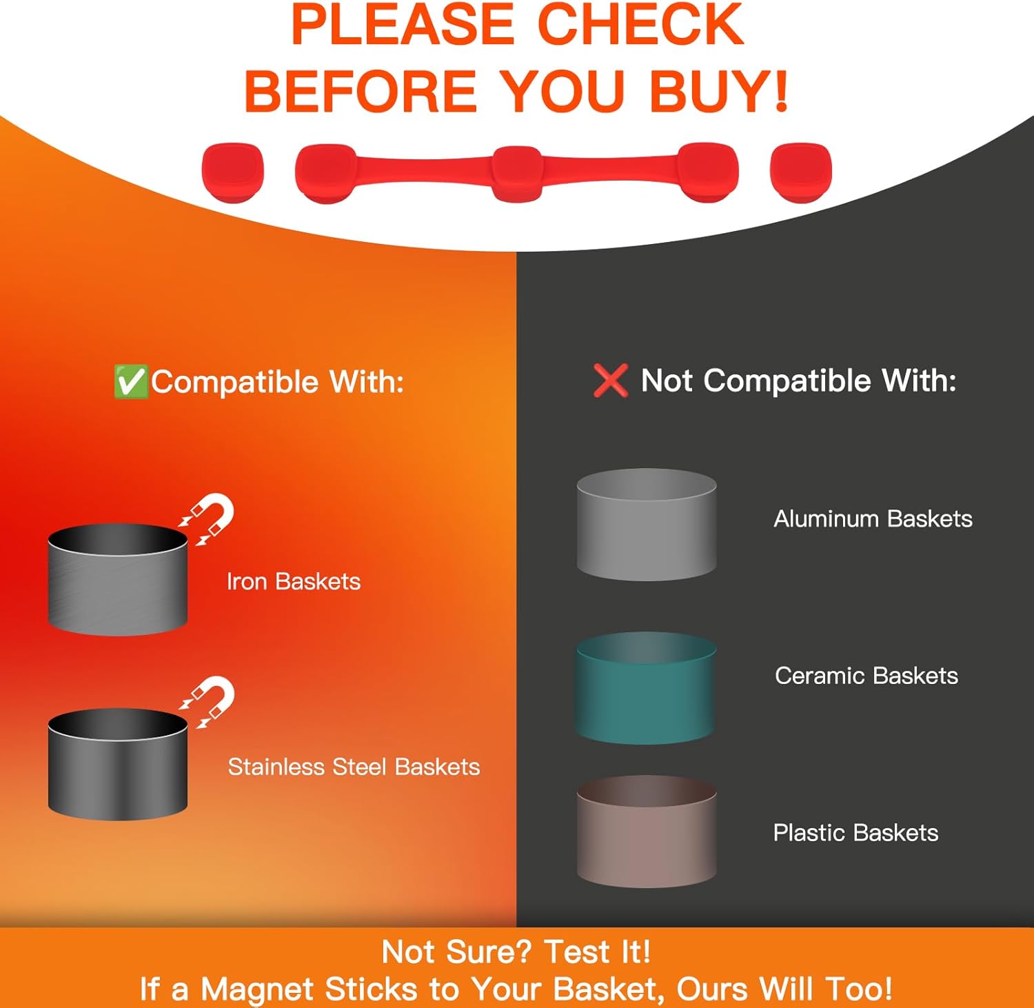 Air Fryer Magnets - Anti-Burn Parchment Paper Silicone Buckles