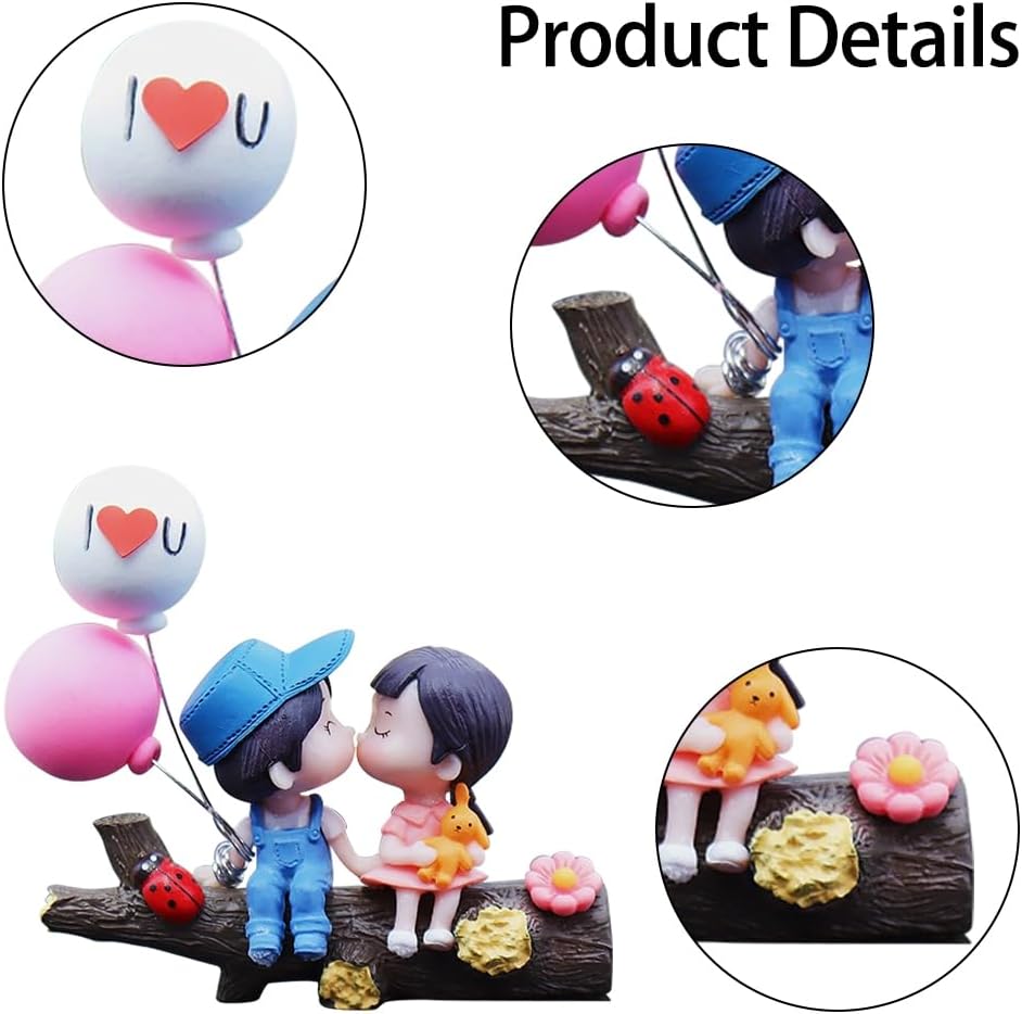 Cute Cartoon Couple Car Dashboard Ornament – Creative Interior Decor & Stylish Automotive Accessory for Men & Women
