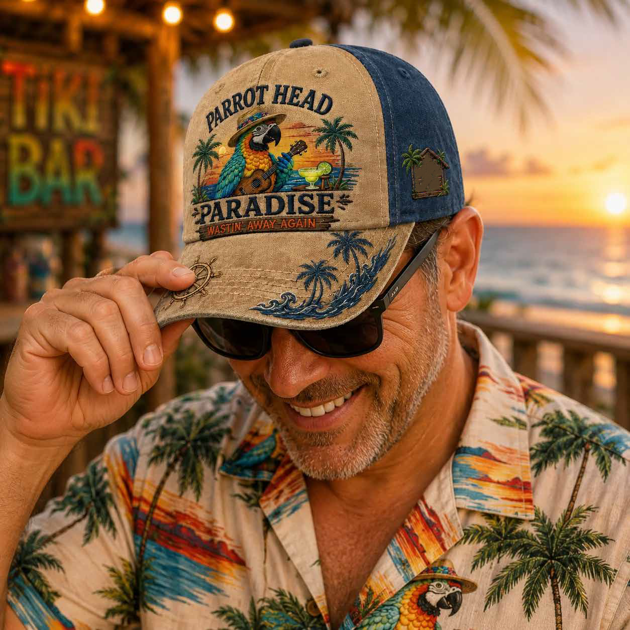 🦜 Parrot Head Paradise Cap