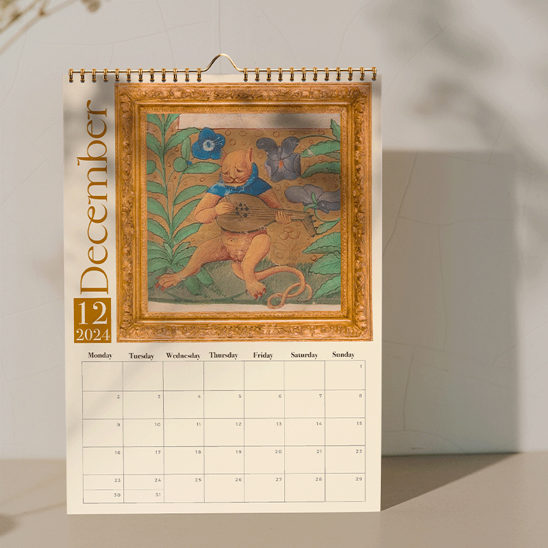 weird-medieval-cats-calendar-2024