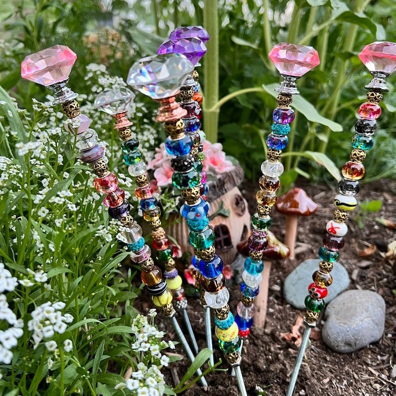 💎NEW Suncatcher Plant🌈Garden Fairy Wand Decoration🌷