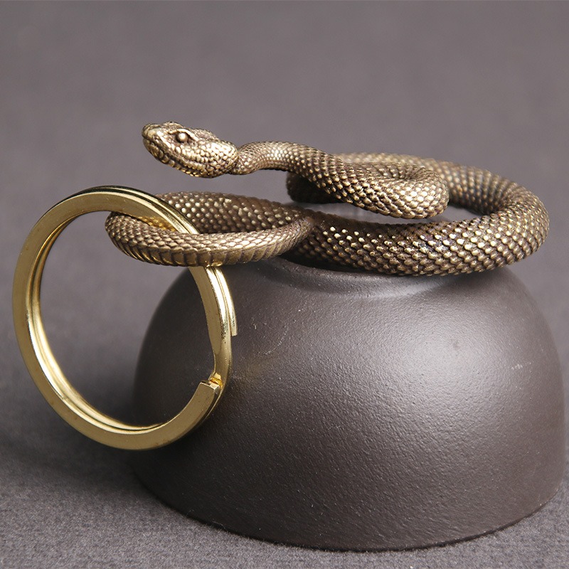 🐍Antique And Old Brass Coil Snake Pendant🐍