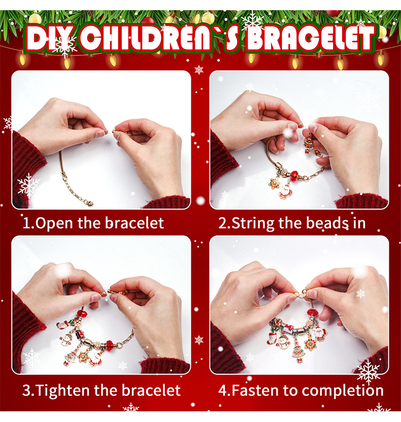 Hot Sale 75% OFF---24 Pcs DIY Christmas Advent Calendar Bracelets Set