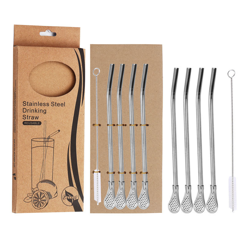 🔥Hot Sale —— Creative Metal Straw Filter Spoon🥄