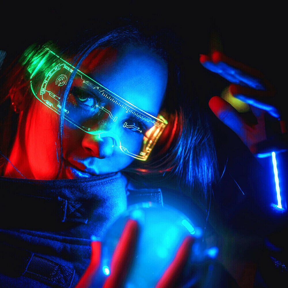 🔥👓LED Rechargeable Futuristic Glasses