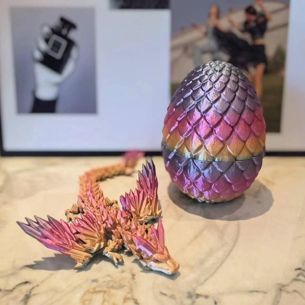 Mythical Pieces 3D-Printed Arculated Laser Crystal Dragon