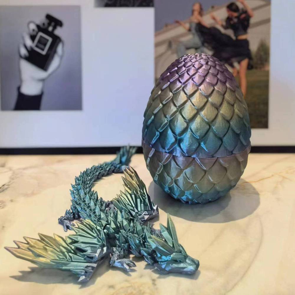 Mythical Pieces 3D-Printed Arculated Laser Crystal Dragon