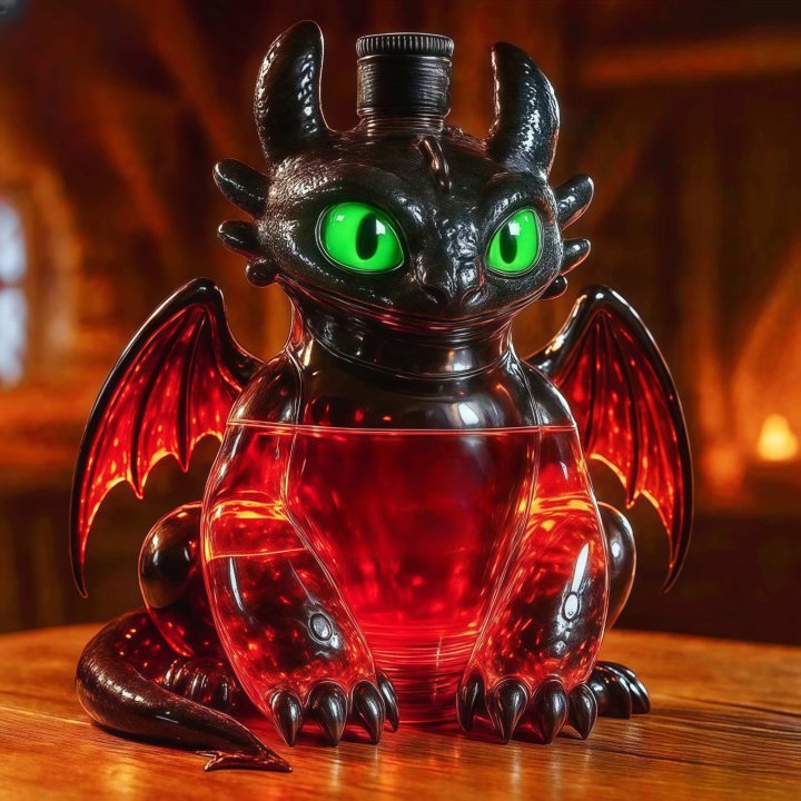 Toothless Collector's Edition Whiskey Bottle