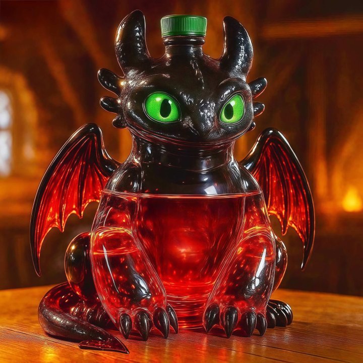 Toothless Collector's Edition Whiskey Bottle
