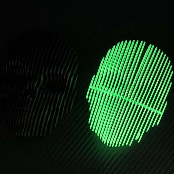 3D Printed Luminous Quantum Skull Glow in the dark