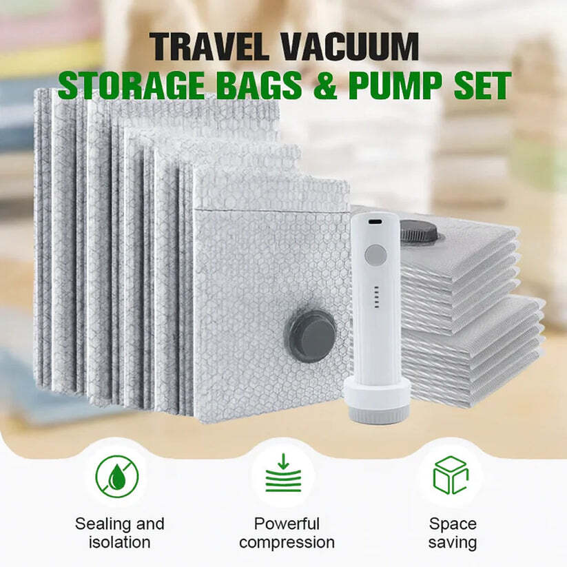 CordlessTravel Vacuum StorageCompression Bag