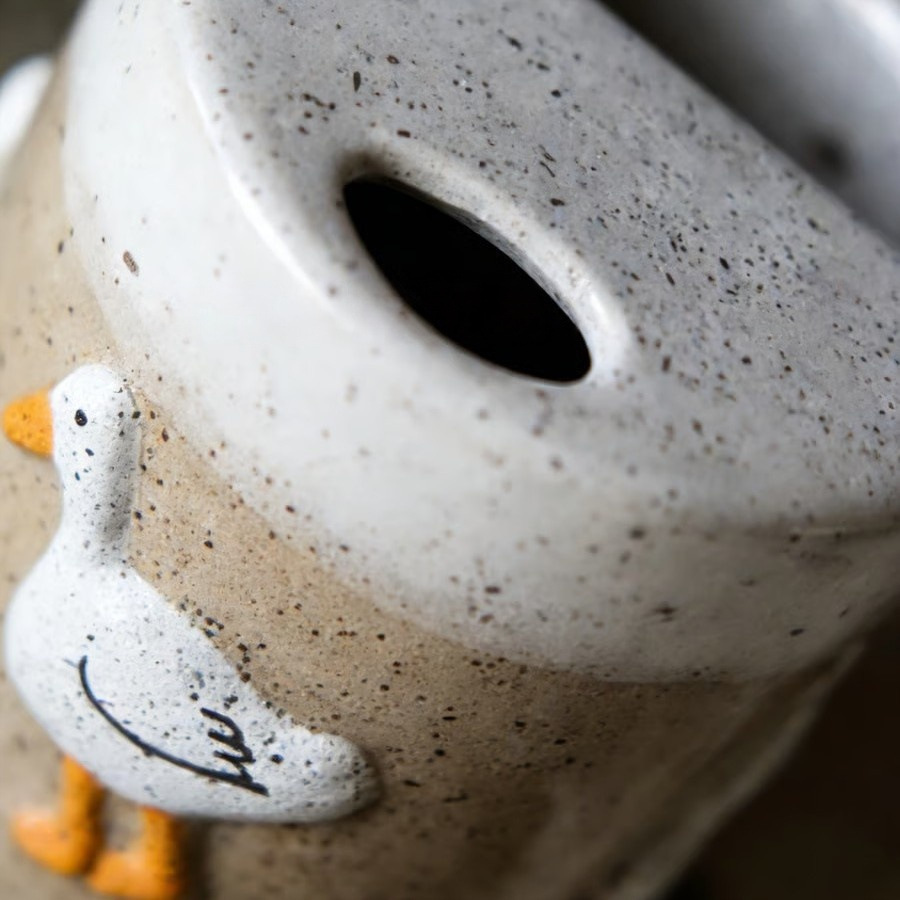 Handmade Cute Duck Ceramic Mug – Adorable Animal Coffee Cup for Daily Use