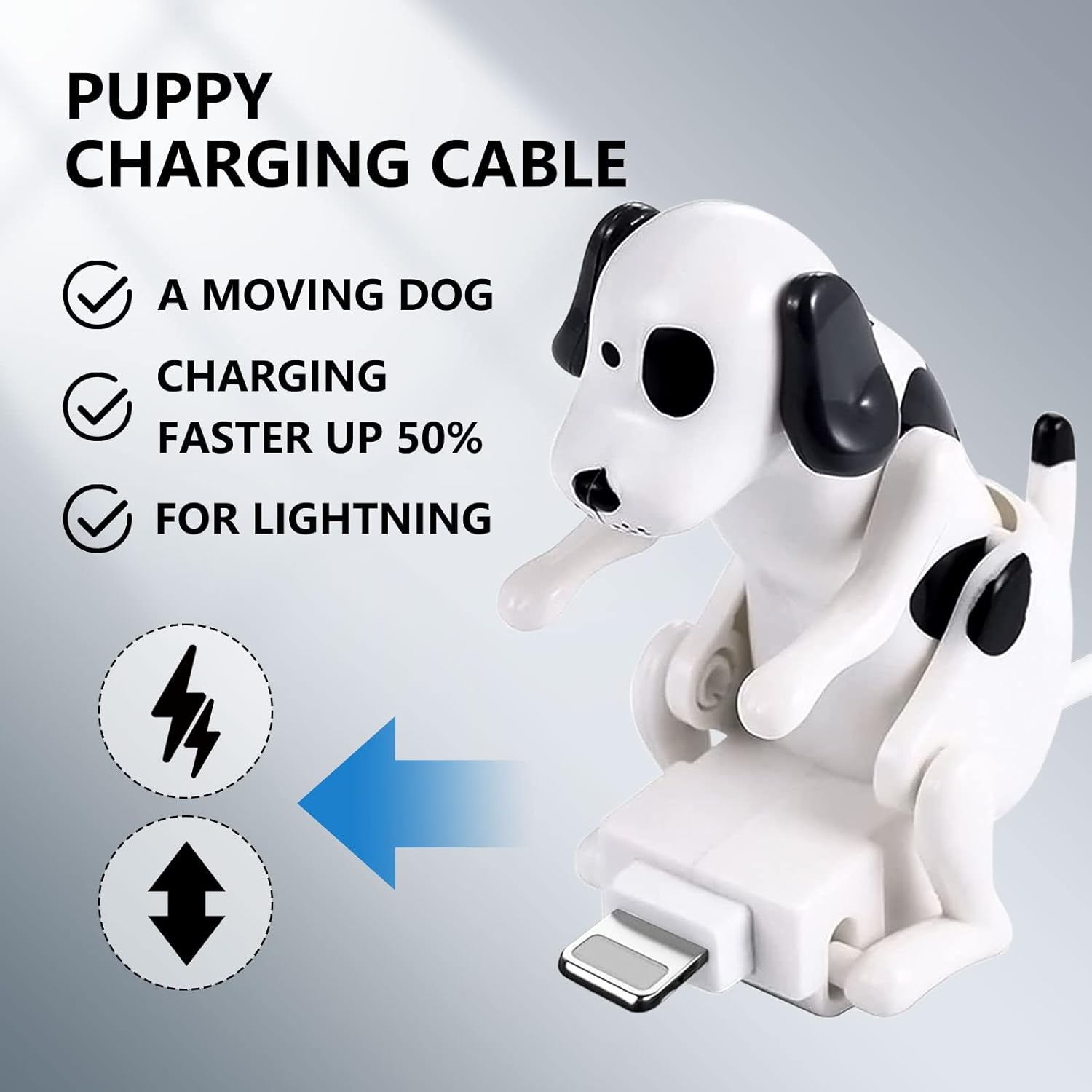Funny Dog Fast Charger Cable | USB for iPhone & Type-C Phones