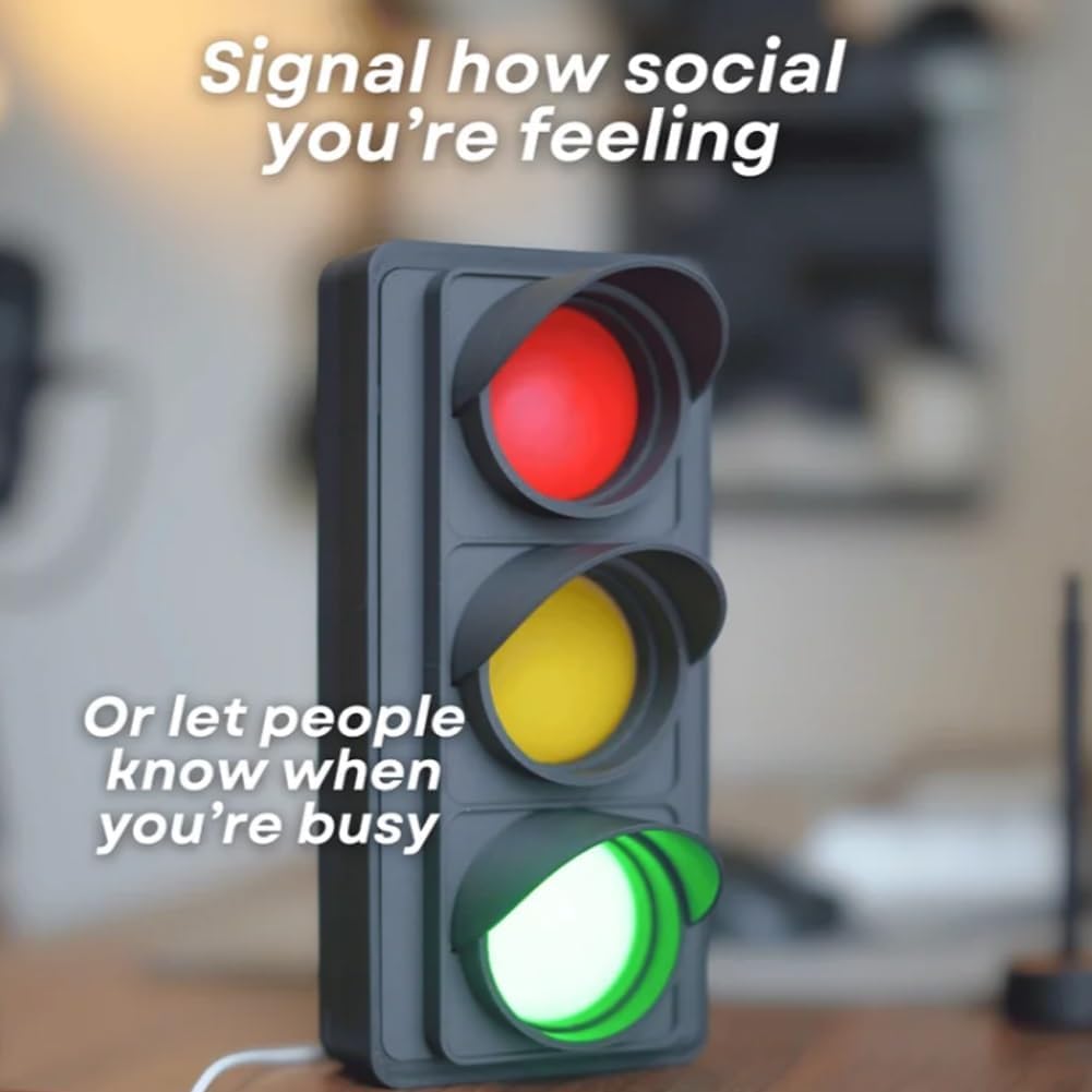3D Printed Desk Traffic Light | Social Signal Busy Indicator for Home Office