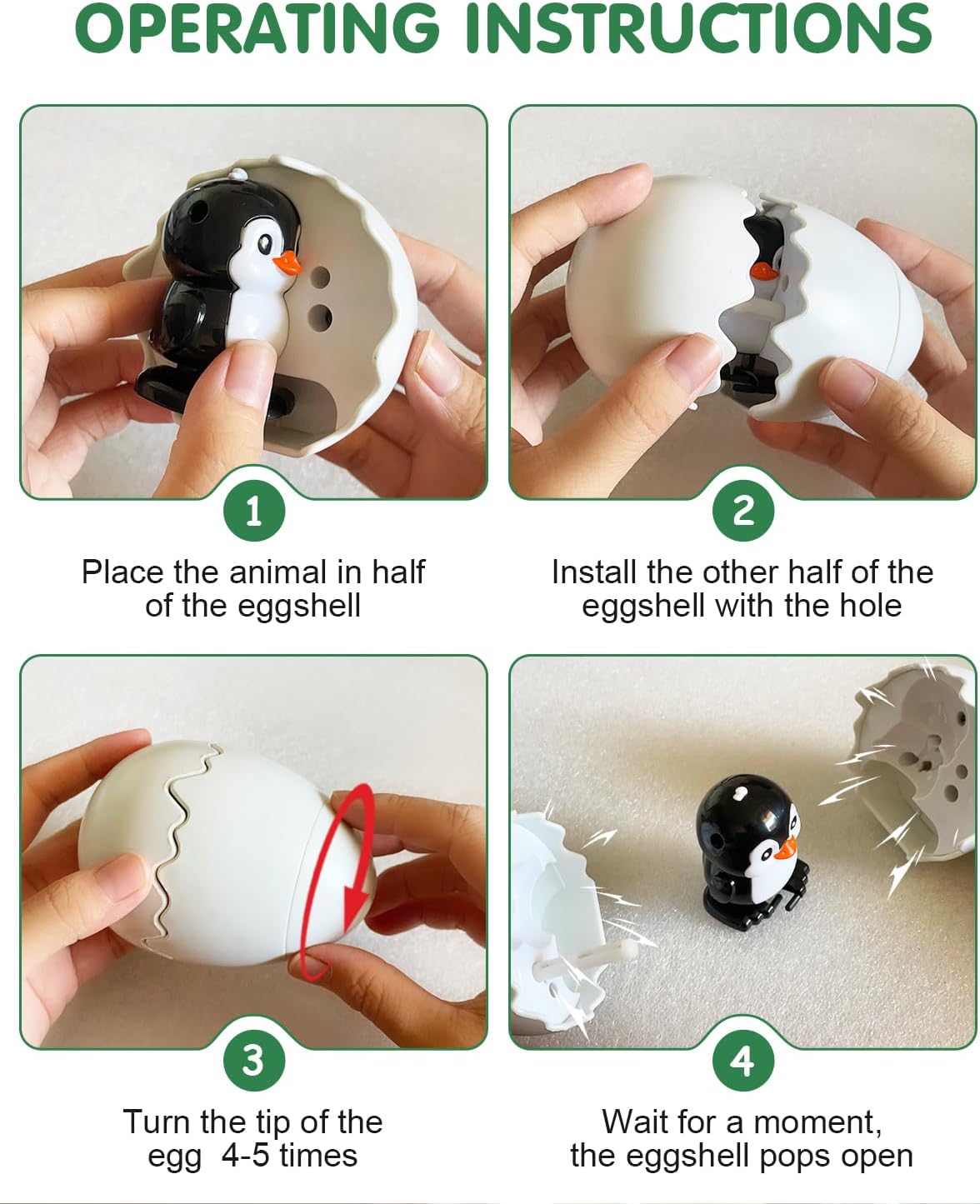 Wind-Up Animal Hatching Surprise Egg | Kids Interactive Toy