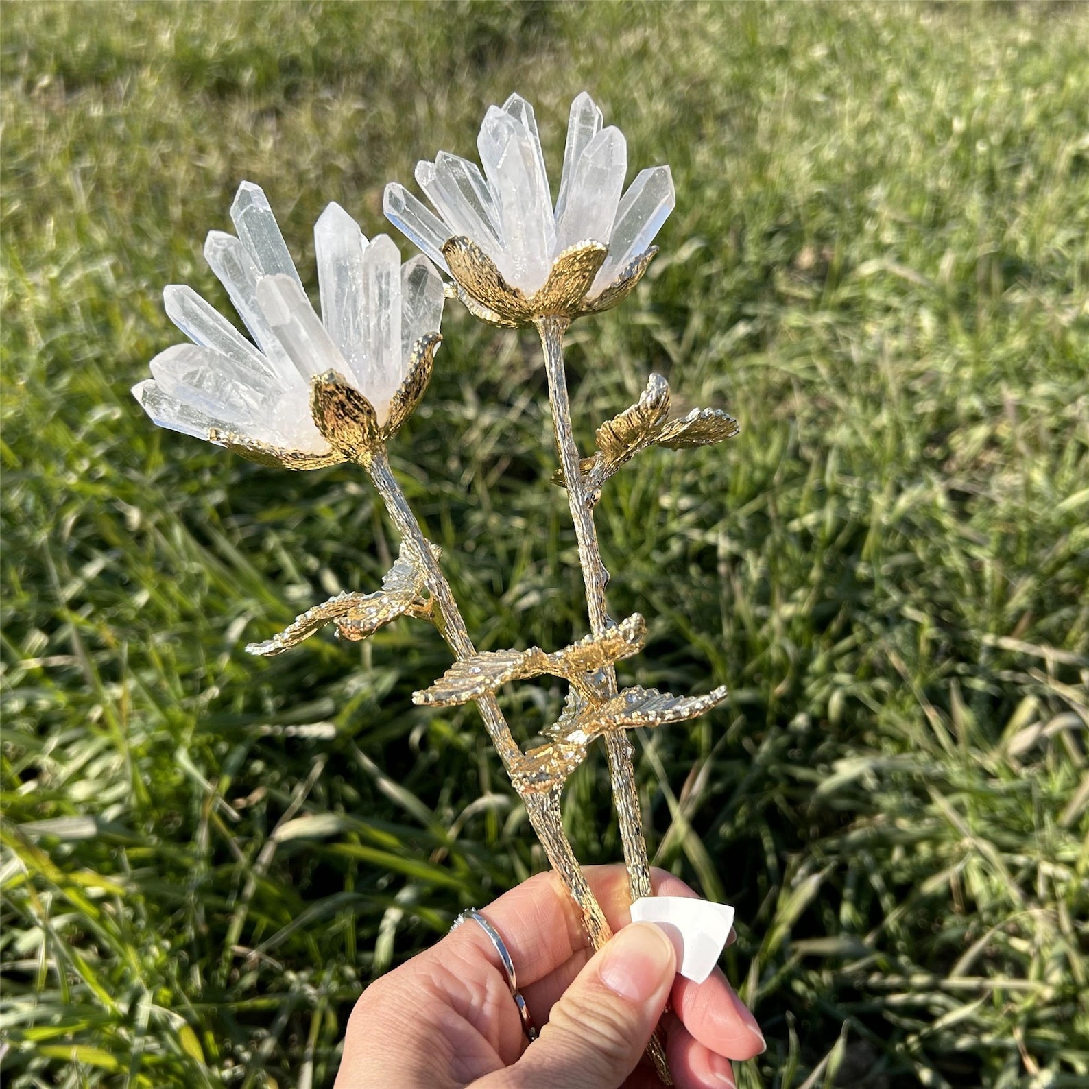 Natural Clear Quartz Crystal Flowers