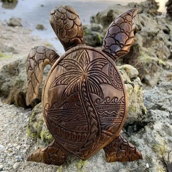 🐢🌊Hawaiian Turtle WoodCarving