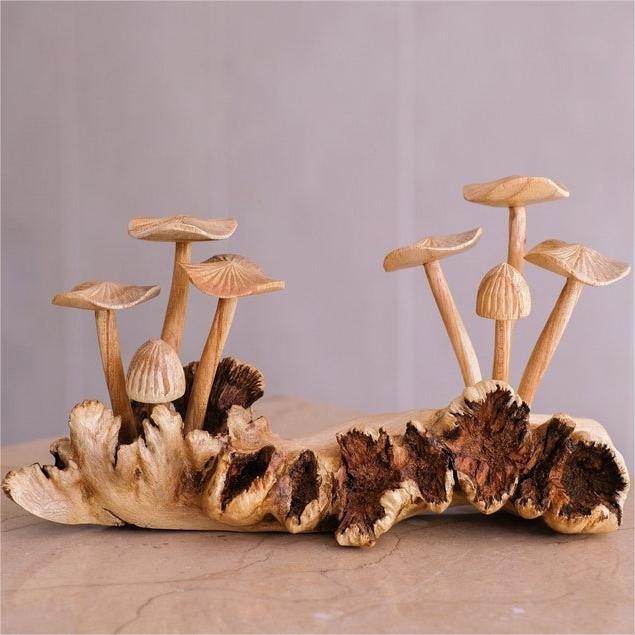 🍄Wooden Mushroom Decoration