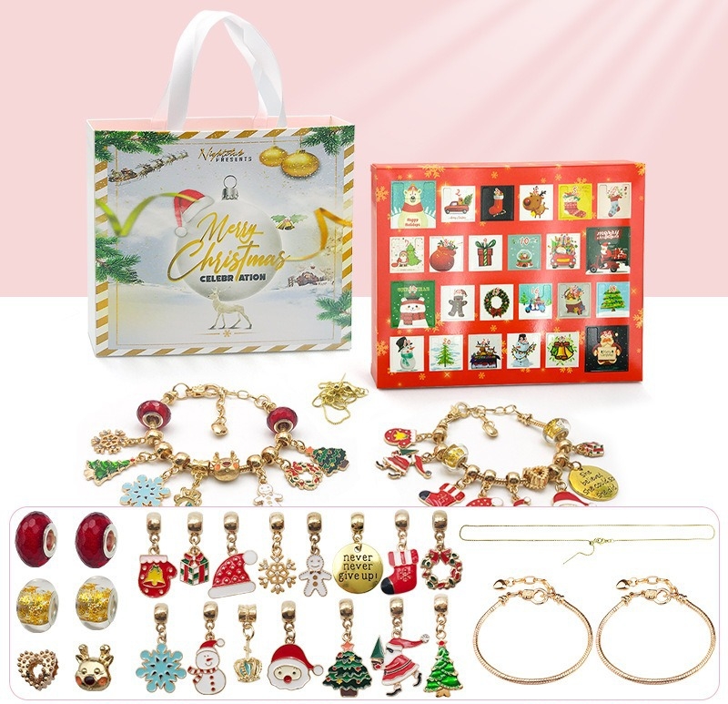 🎅HOT SALE🎅24 Pcs DIY Christmas Advent Calendar Bracelets Set
