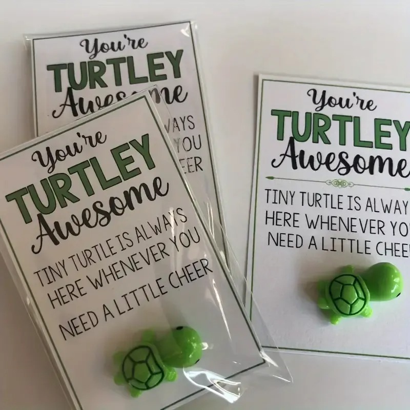 🎄Christmas Promotion🎄-🐢Tiny Turtle good luck charm - You're TURTLEY AWESOME