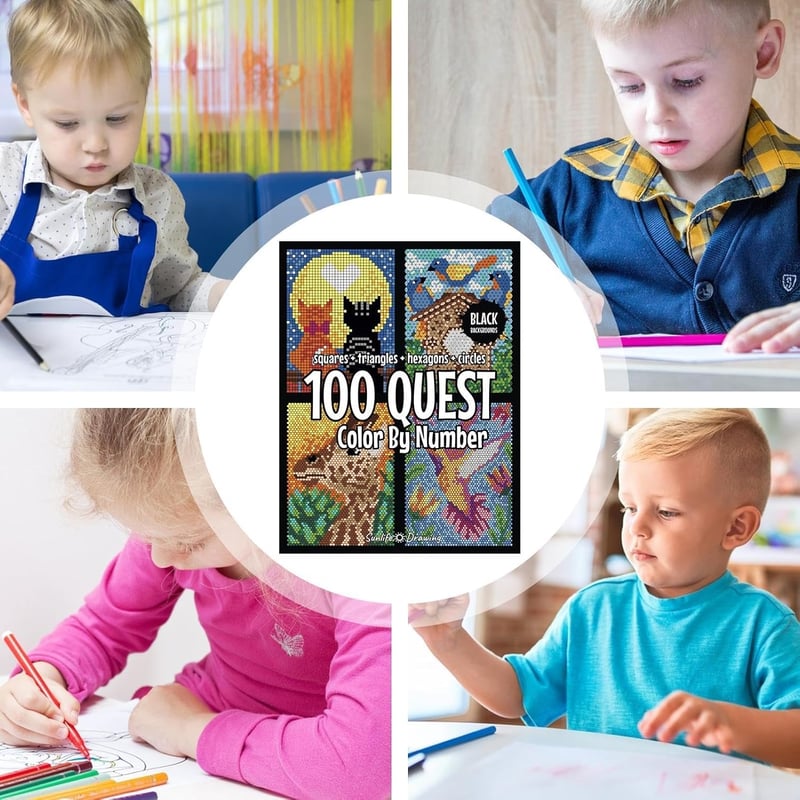 Last Day 50% OFF🎨100 QUEST Color by Numbers Book