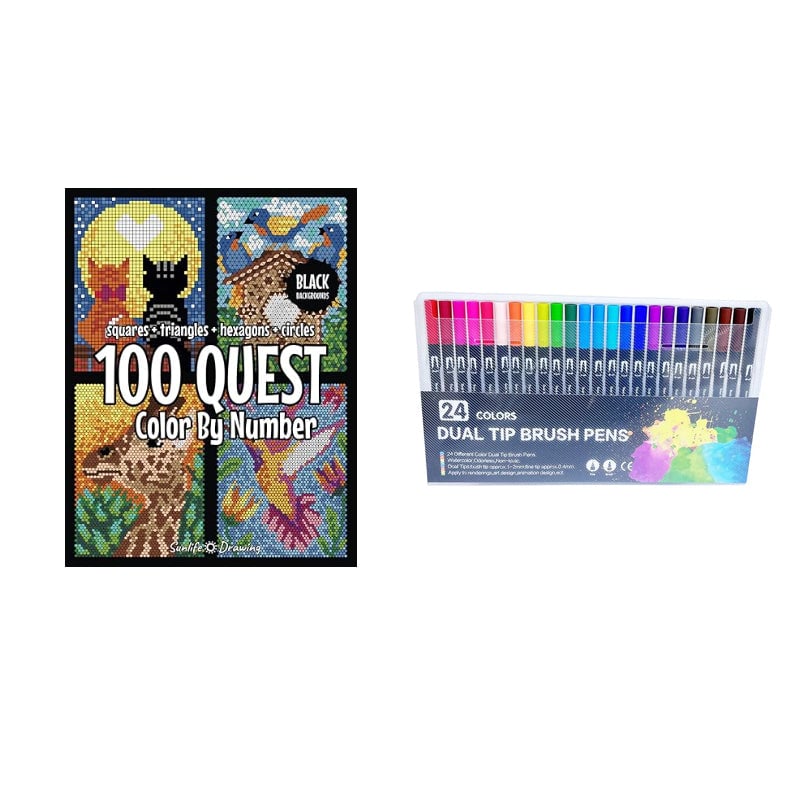 Last Day 50% OFF🎨100 QUEST Color by Numbers Book