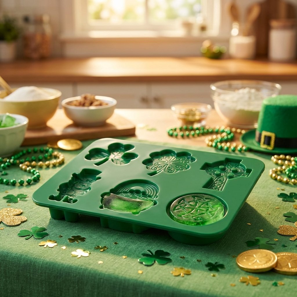 🍀 St. Patrick’s Day Silicone Mold – 6-Cavity