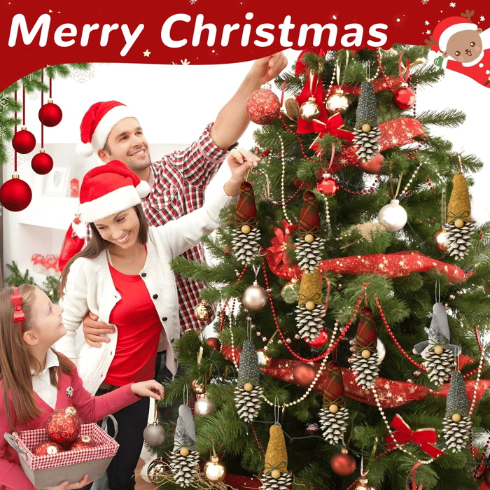 🎅Christmas Pinecone Gnome Ornaments✨