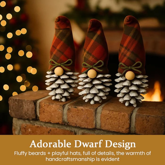 🎅Christmas Pinecone Gnome Ornaments✨