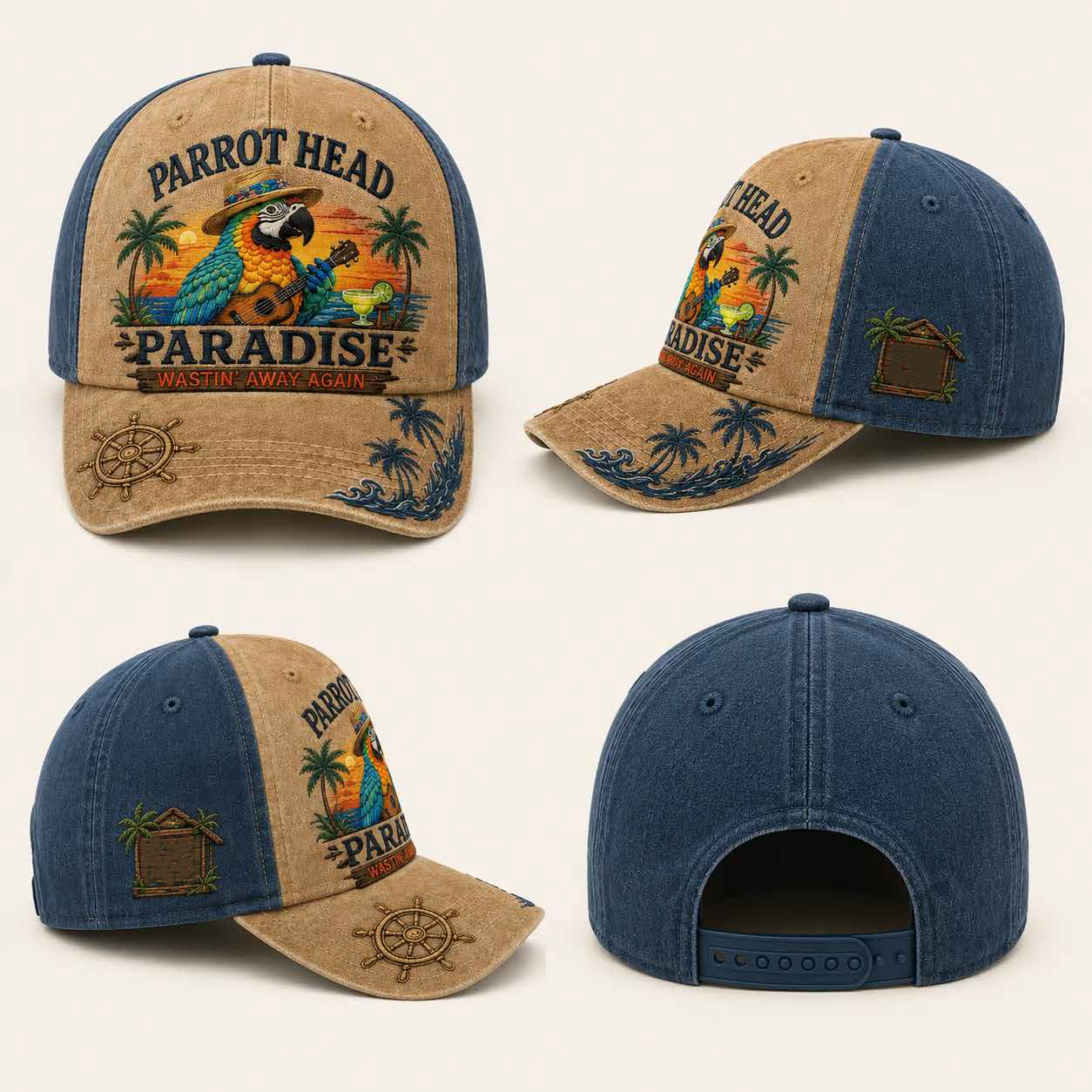 🦜 Parrot Head Paradise Cap