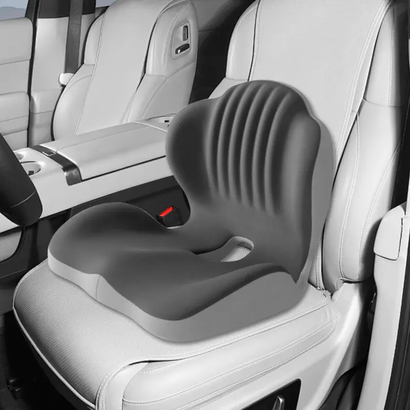 Ergonomic Memory Foam Seat Cushion with Lumbar & Back Support, Relieves Back Pain, Reduces Pressure