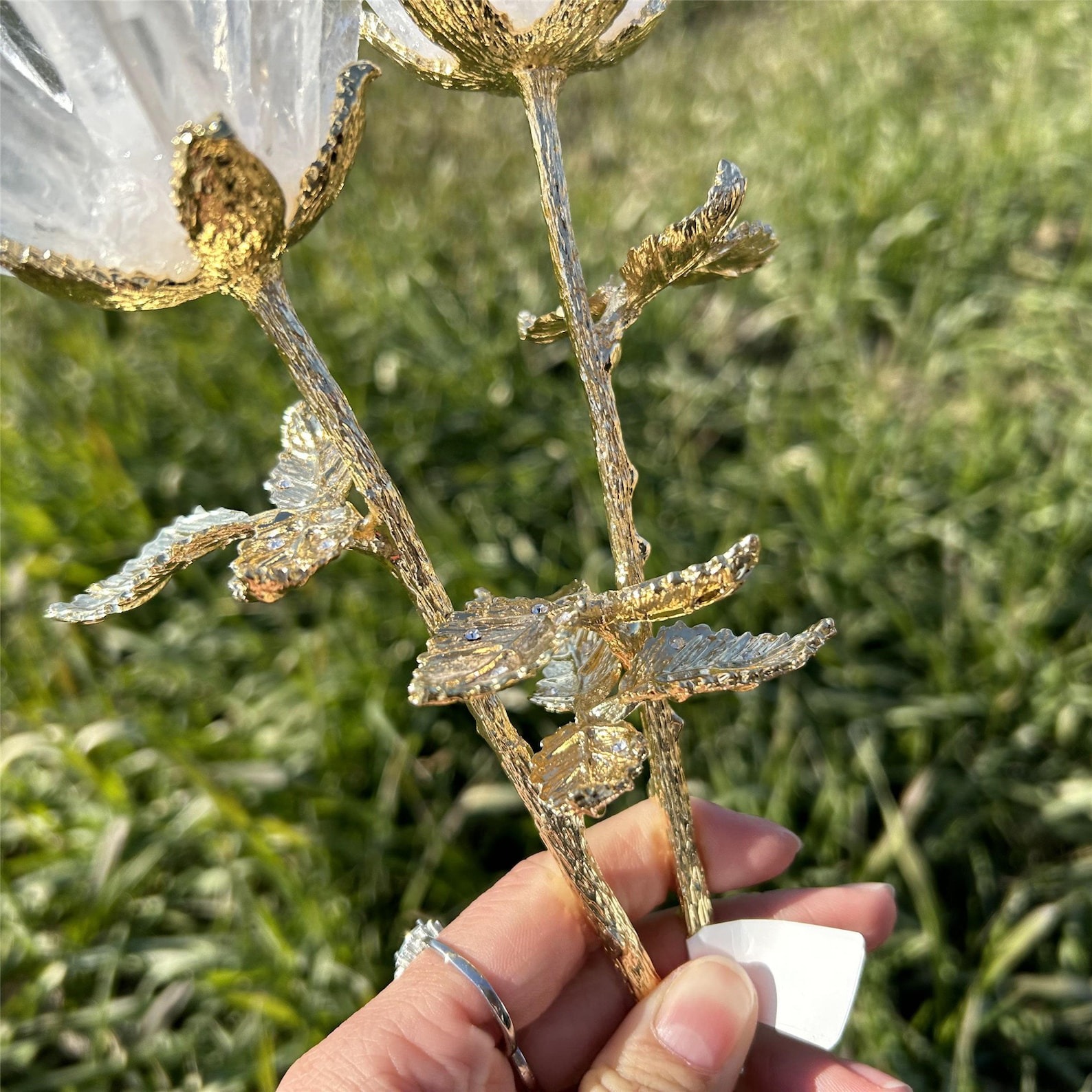 Natural Clear Quartz Crystal Flowers