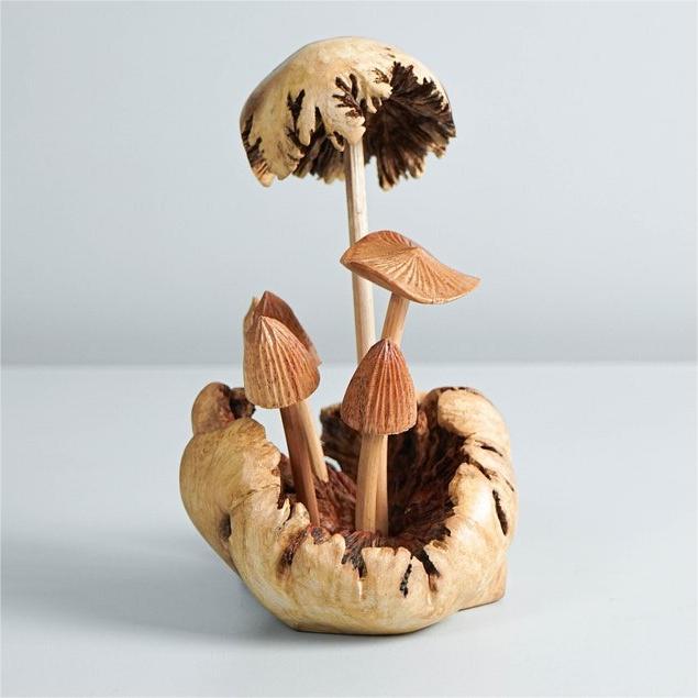 🍄Wooden Mushroom Decoration