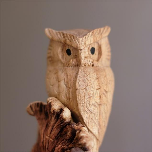 🦉Wooden Owl Handmade Deco