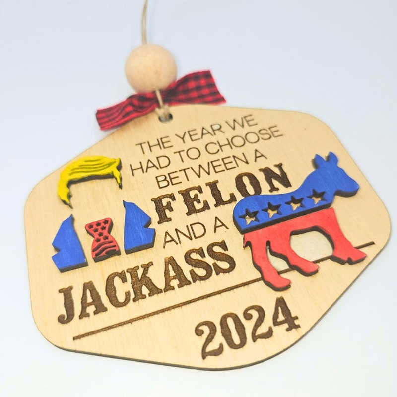 🖐Funny Presidential Candidate Christmas Ornaments🎄