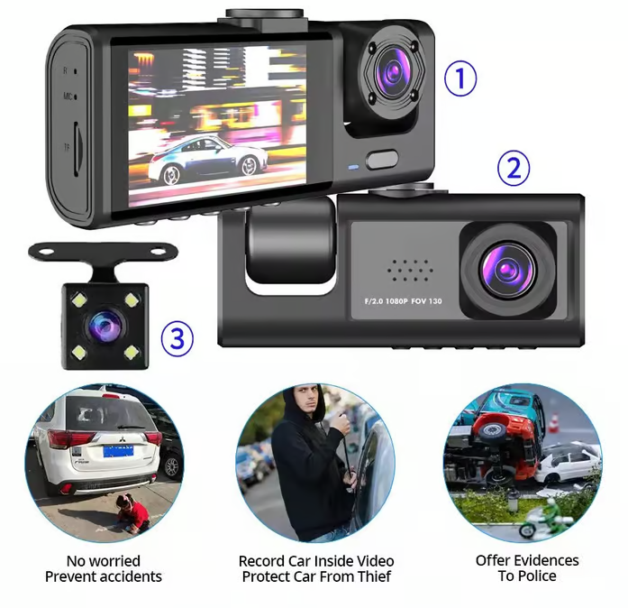 🔥Hot Sale 49%OFF🔥 3 Lens Dash Cam