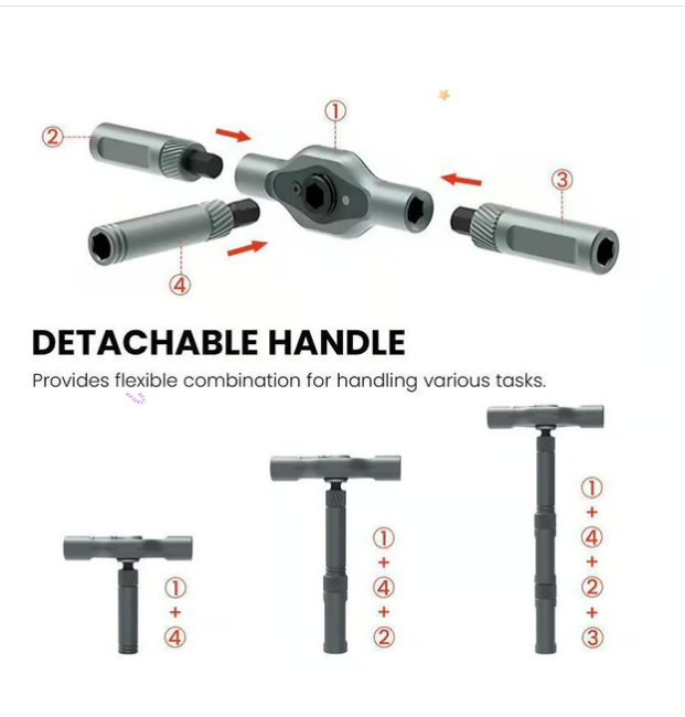 24 in 1 DlY Screwdriver SetMagnetic Compact andPortable Ratchet Screwdriver