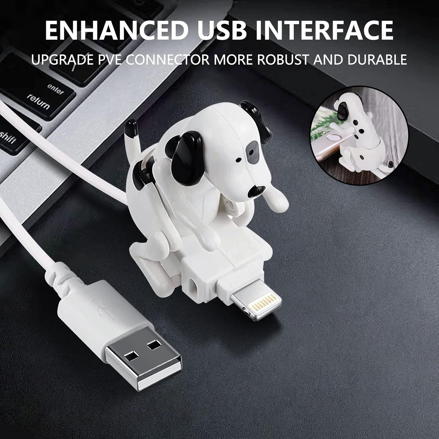 Funny Dog Fast Charger Cable | USB for iPhone & Type-C Phones