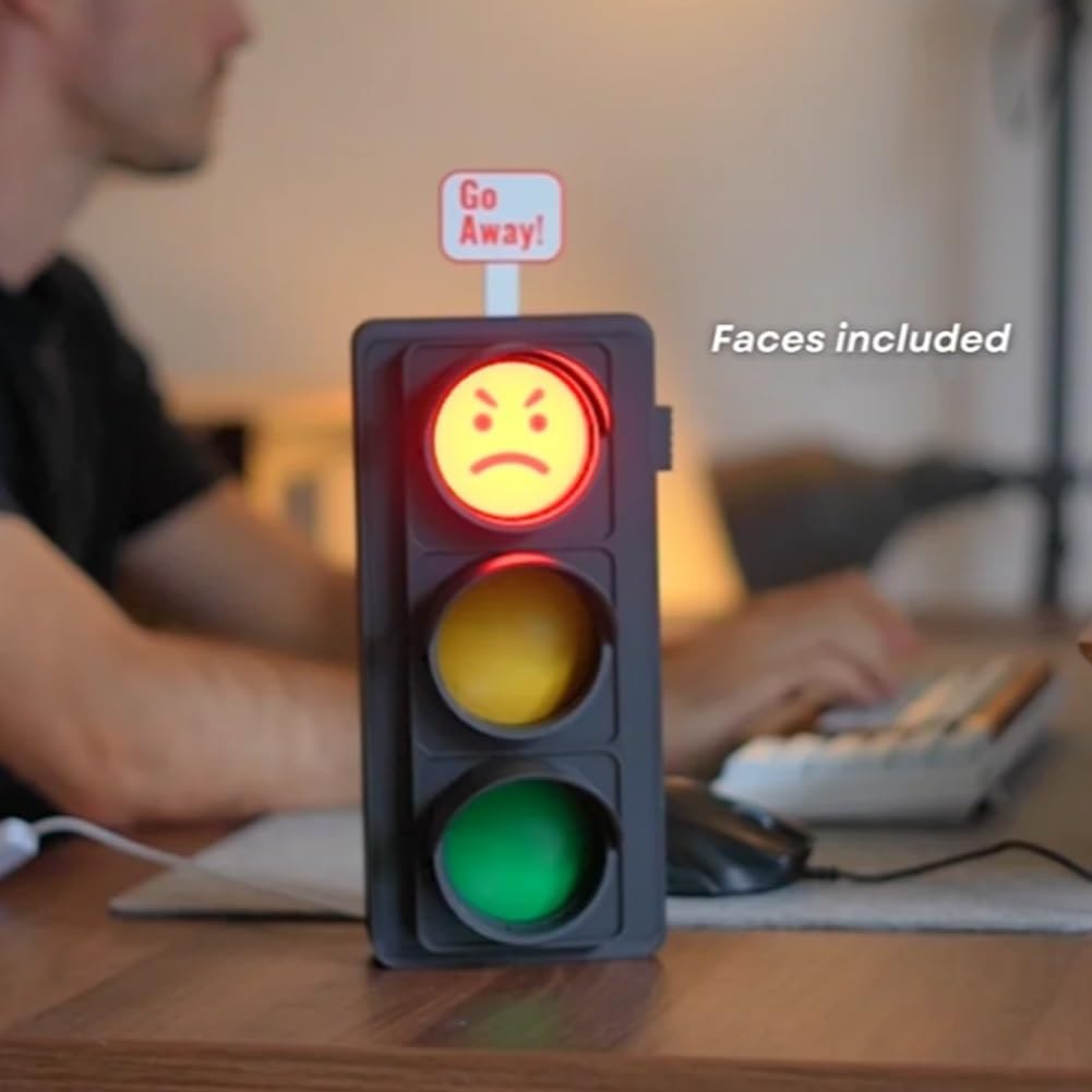 3D Printed Desk Traffic Light | Social Signal Busy Indicator for Home Office