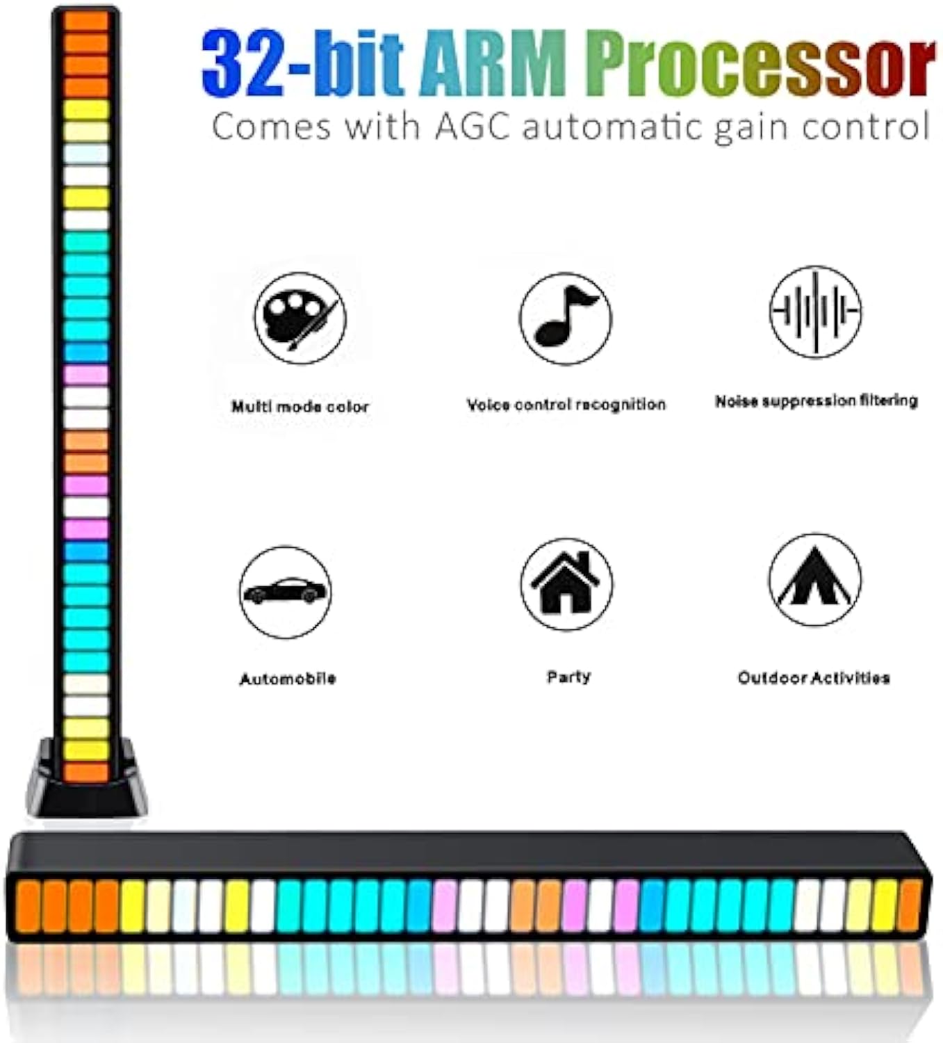 🔥Buy More Save More - 🌟RGB Sound Reactive LED Light Bar