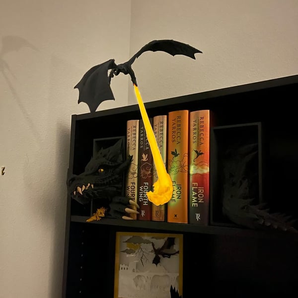 🔥LAST DAY 50% OFF🐉Dragon Flame Book Nook-BUY2 FREE SHIPPING