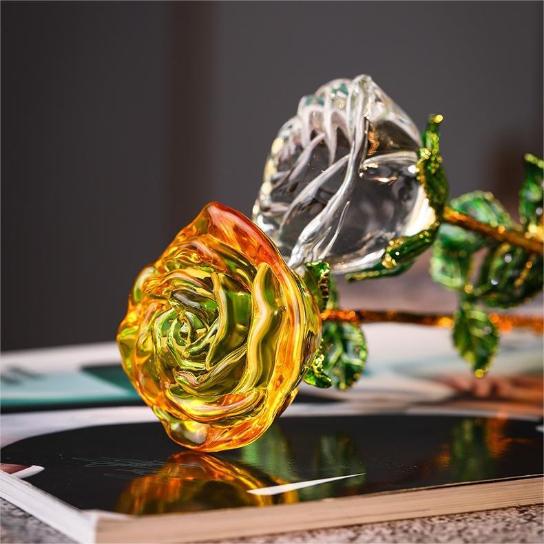 🌹Eternal Romantic Love K9 Crystal Rose