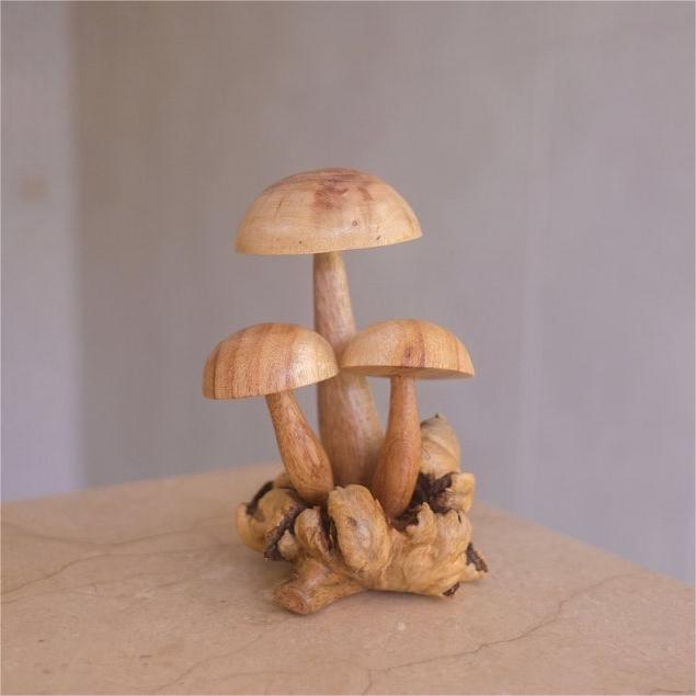 🍄Wooden Mushroom Decoration